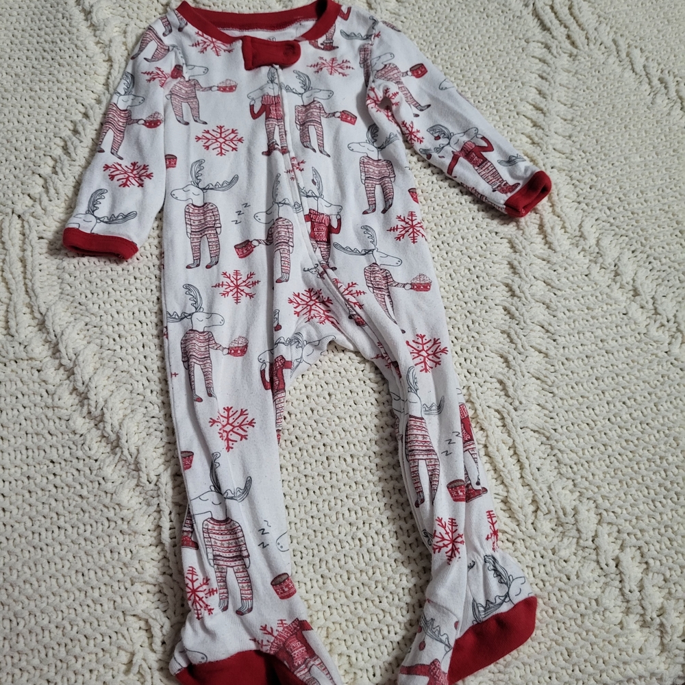 The Honest Company Red and White Kids Footie